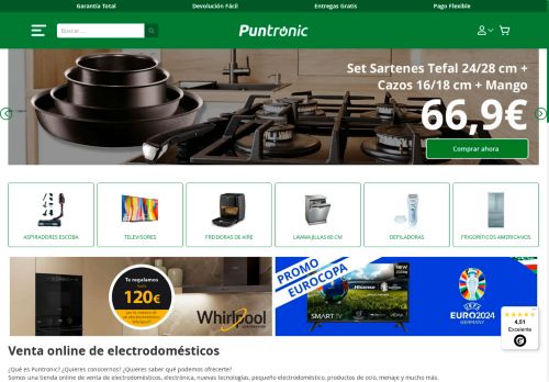 Tienda de electrodomésticos baratos online | Puntronic