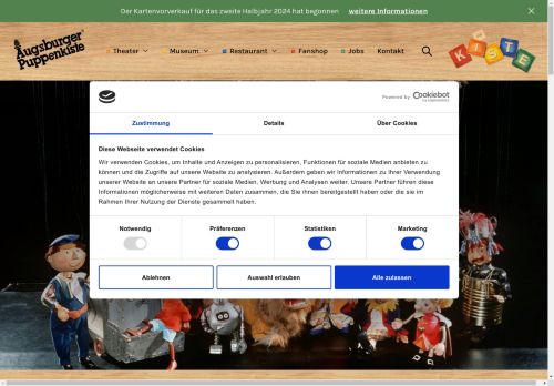 Augsburger Puppenkiste – die offizielle Homepage