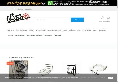 Comprar Recambios y Accesorios de Vespa. - PuraVespa.com