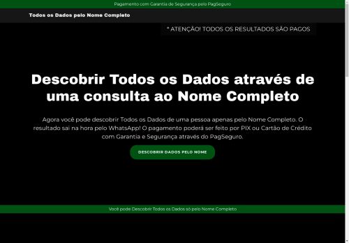 Todos os Dados pelo Nome Completo - PuxarNome.Online