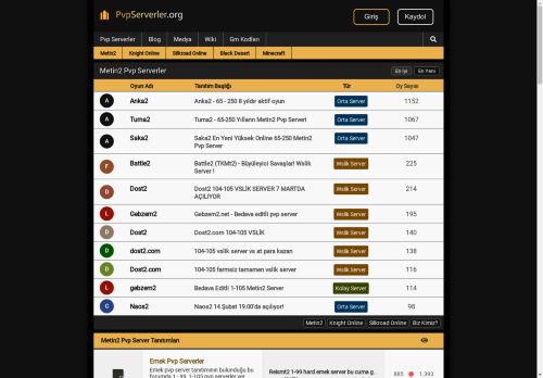 Metin2 Pvp Serverler | Pvp Forum - PvpServerler.org