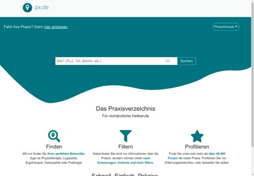 ? Das Praxisverzeichnis für nichtärztliche Heilberufe