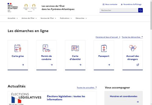                                                     Accueil - 
                                        Les services de l'Ãtat dans les PyrÃ©nÃ©es-Atlantiques
    