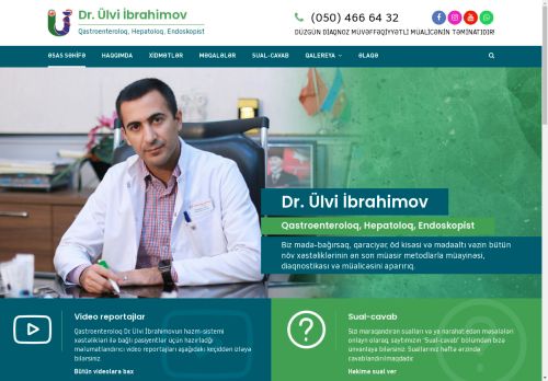 Qastroenteroloq Dr. Ülvi İbrahimov - Hepatoloq, Endoskopist