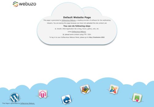 Softaculous Webuzo | Default Website Page