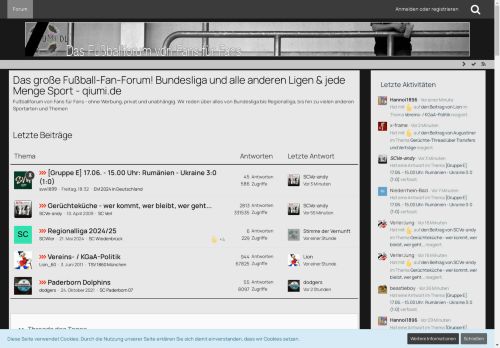 Das groÃe FuÃball-Fan-Forum! Bundesliga und alle anderen Ligen & jede Menge Sport - qiumi.de