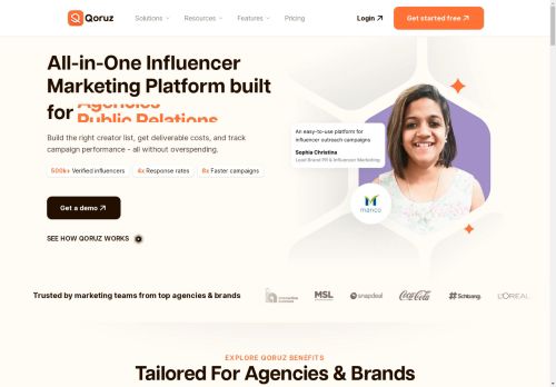 Influencer Marketing Platform for Brands and Agencies | Qoruz