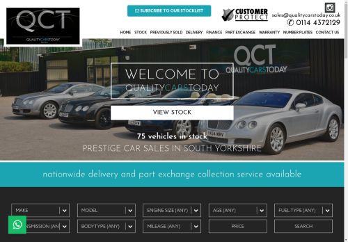 Quality Cars Today - Prestige Cars in Sheffield - UK Delivery