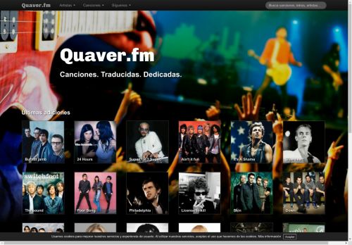 Quaver.fm - Canciones. Traducidas. Dedicadas.