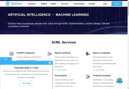 QuData: Effective AI & ML Solutions. Top Customer Service Platform