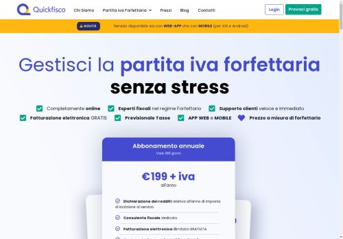 Partita iva in Regime Forfettario? Ci pensa Quickfisco!