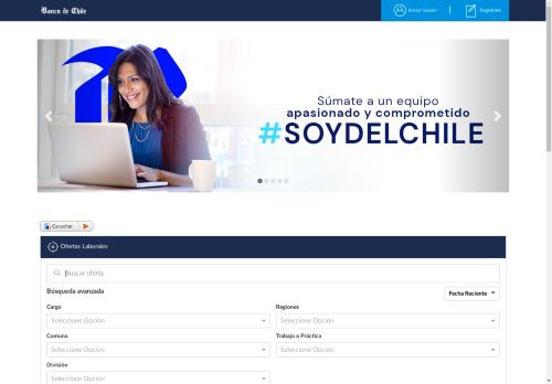 Trabaja en el Chile | Ofertas Laborales Banco de Chile