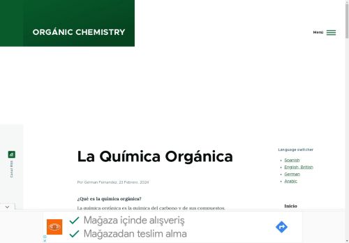 La Química Orgánica | ORGÁNIC CHEMISTRY