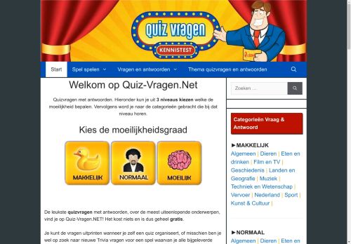 De grootste Quizvragen en Trivia site op het internet.