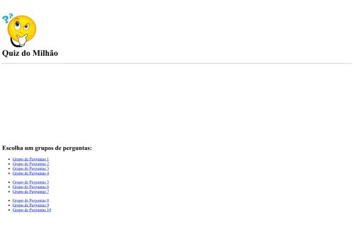 Quiz do Milhão - Entre e divirta-se!