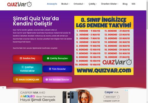 Quiz Var – Eğlenceli Test Platformu