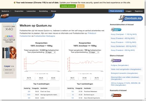 Quotum.nu - Quotum.nu, de online marktplaats voor handel in fosfaatrechten