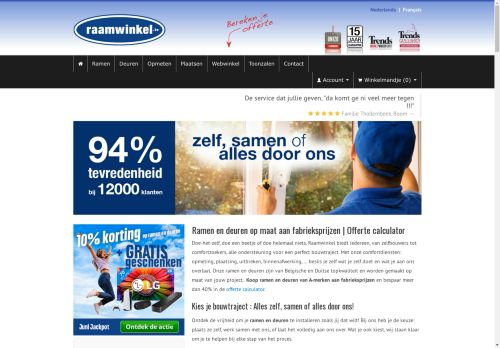 
    Ramen en deuren aan fabrieksprijzen | Online offerte calculator
