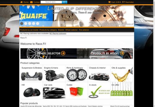 Performance- and spare parts with great service :: Race.Fi