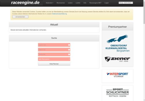 
	RACEENGINE - Informationsplattform für Rennveranstaltungen und Athleten
