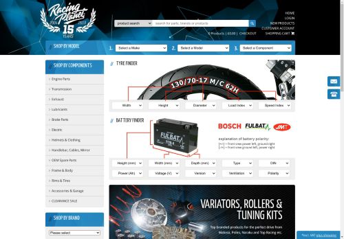 Performance & Spare Parts Shop | Scooter Parts | Racing Planet UK | 