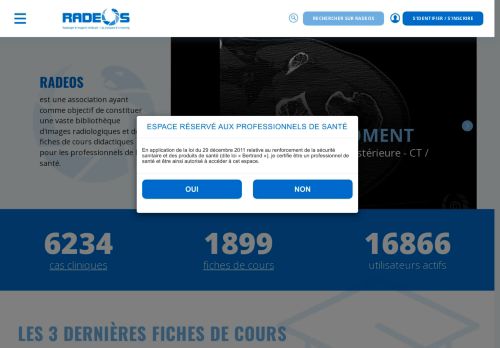 RADEOS Cas Cliniques et e-learning en Radiologie et Imagerie Médicale