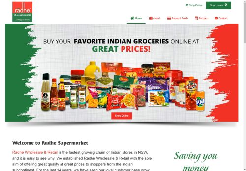 Indian grocery online, Online Indian groceries home delivery in Sydney, Australia  -  Radhe Online