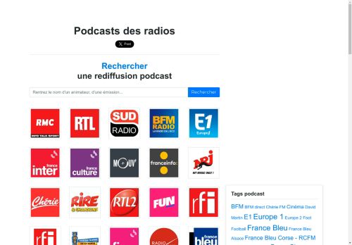 Podcasts des radios