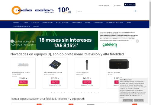 Especialistas en alta fidelidad, televisión y equipos DJ - RADIO COLON