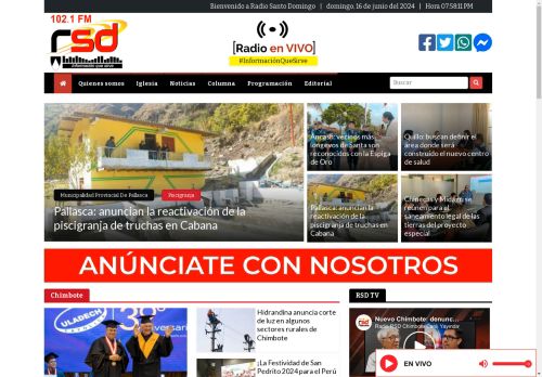 Radio RSD Chimbote | Noticias Chimbote, Radio de Chimbote, Casma, Diario Chimbote, Región Ancash, Radio Santo Domingo, Nuevo Chimbote, Diario Digital