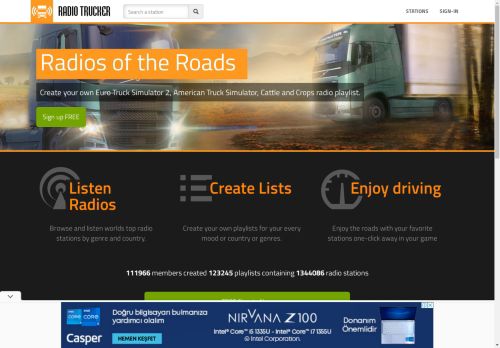 Radiotrucker.com - Radio List Creator for Virtual Truck Drivers and Farmers