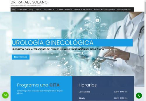 Urología Ginecológica. Inicio - DR. RAFAEL SOLANO