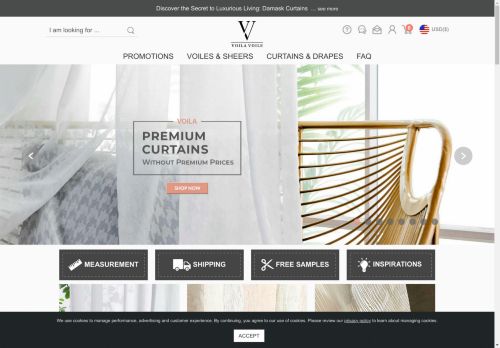 Best Made to Measure Curtains - Free Samples | Voila Voile