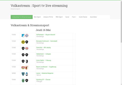 Volkastream : Sport tv live streaming Streamonsport