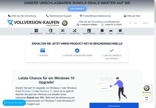 Software kaufen ᐅ Jetzt Product Key kaufen bei Vollversion-kaufen