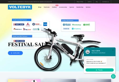 Buy Electric Cycle & MTB Fat Bike at Voltebyk Online | India