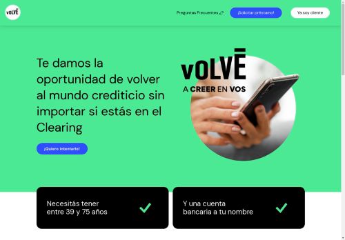 Volvé • Somos la financiera que te da una nueva oportunidad.