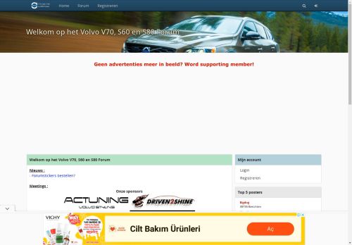 Portal · Volvo V70, S60, en S80 Forum