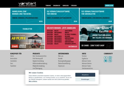 vorstart.de - Onlineportal für deine Rennsaison