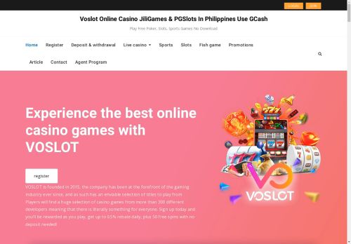 VOSLOT Online Casino Play Jili Slots & Poker Philippines GCash Real Money