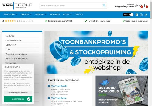 Vos Tools - Jouw specialist in ijzerwaren, gereedschappen en machines. 