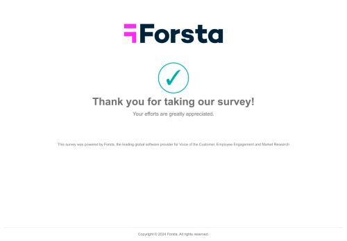 End of Survey Page