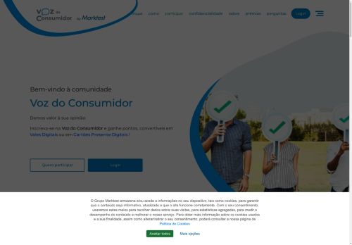 Inscreva-se na Voz do Consumidor e ganhe pontos, convertíveis em Vouchers - Voz do Consumidor por Marktest, Lda