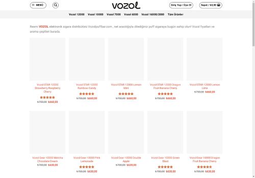 Türkiye'nin Vozol Puff Elektronik Sigara satış sitesi — Vozol