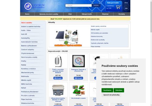 VP Centrum elektronika - součástky, baterie, cestovní adaptéry