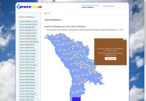 Vremea Moldova - Vremea pe 3, 7, 10 zile în Moldova 