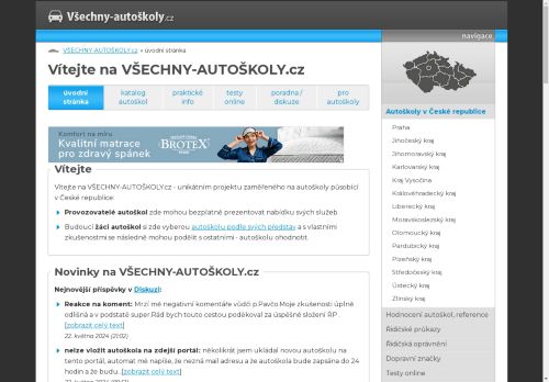 VŠECHNY-AUTOŠKOLY.cz - katalog autoškol a vše kolem nejen pro žáky autoškol