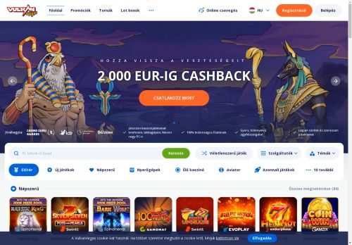 Online KaszinÃ³  â Legjobb magyar kaszinÃ³ online Vulkan Vegas