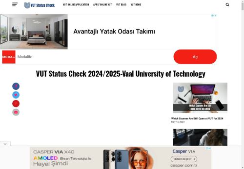 VUT Status Check 2024/2025-Vaal University of Technology - VUT Status Check 2024/2025-Vaal University of Technology