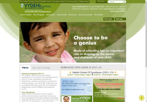 Vydehi School | Best School in Bangalore - Bangalore School